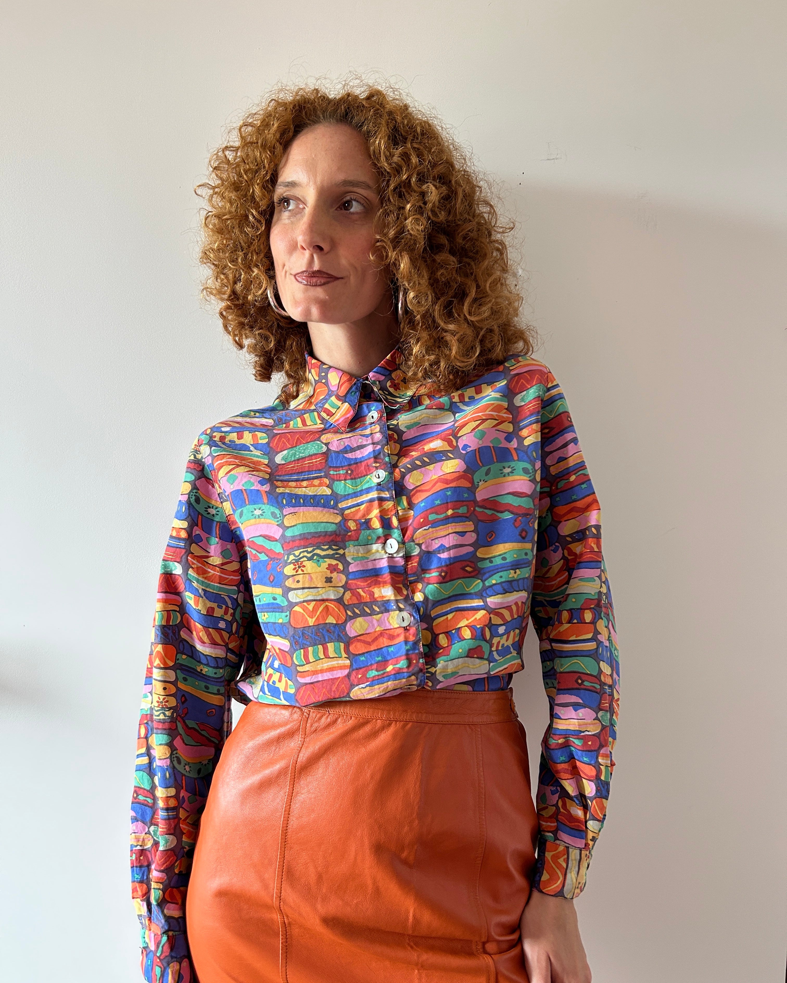 Camicia fantasia in seta